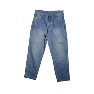 AMERICAN EAGLE high rise tapered light wash mom jean‎ 6 SHORT